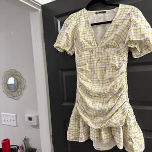 Zara Yellow and Purple Dress